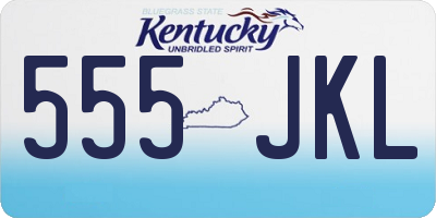 KY license plate 555JKL