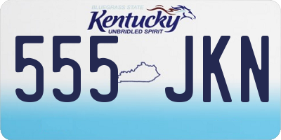 KY license plate 555JKN