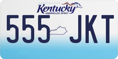 KY license plate 555JKT