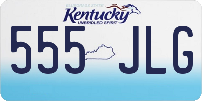 KY license plate 555JLG