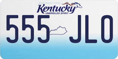 KY license plate 555JLO