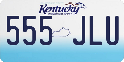 KY license plate 555JLU