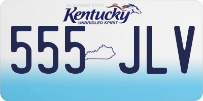 KY license plate 555JLV