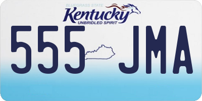 KY license plate 555JMA