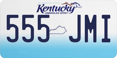 KY license plate 555JMI