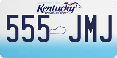 KY license plate 555JMJ