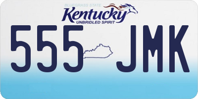 KY license plate 555JMK