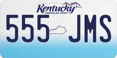 KY license plate 555JMS