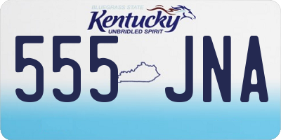 KY license plate 555JNA