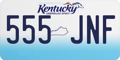 KY license plate 555JNF