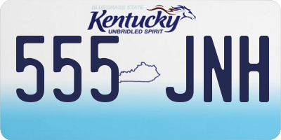 KY license plate 555JNH