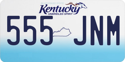 KY license plate 555JNM