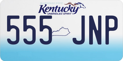KY license plate 555JNP
