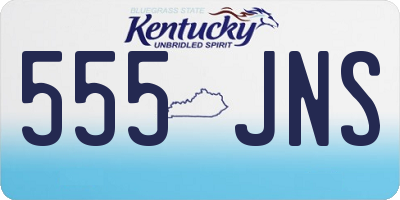 KY license plate 555JNS