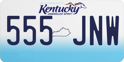 KY license plate 555JNW