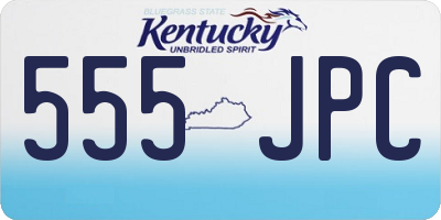 KY license plate 555JPC