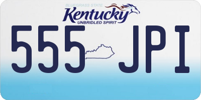 KY license plate 555JPI