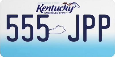 KY license plate 555JPP