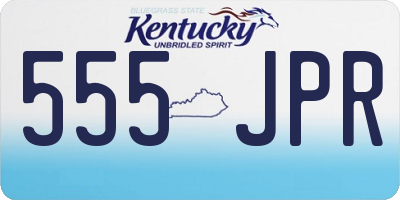 KY license plate 555JPR