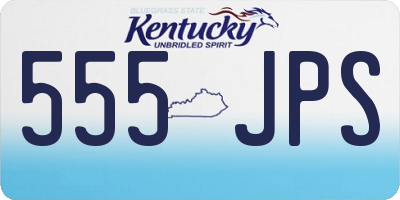 KY license plate 555JPS