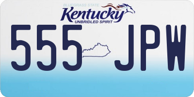 KY license plate 555JPW