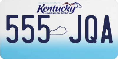 KY license plate 555JQA