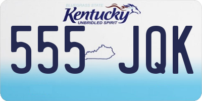 KY license plate 555JQK