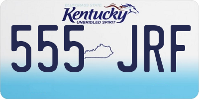 KY license plate 555JRF