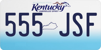 KY license plate 555JSF