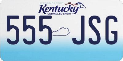 KY license plate 555JSG