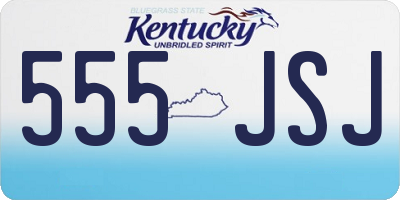 KY license plate 555JSJ