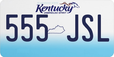 KY license plate 555JSL