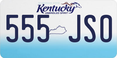 KY license plate 555JSO
