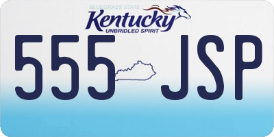 KY license plate 555JSP