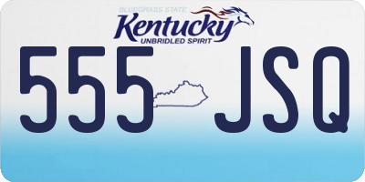 KY license plate 555JSQ