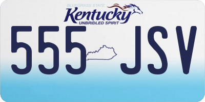 KY license plate 555JSV