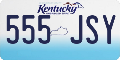 KY license plate 555JSY