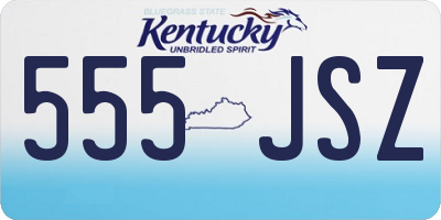 KY license plate 555JSZ