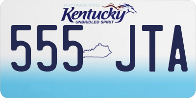 KY license plate 555JTA