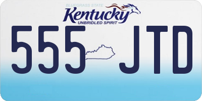 KY license plate 555JTD