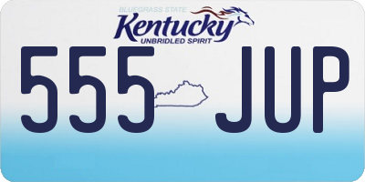 KY license plate 555JUP