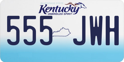 KY license plate 555JWH