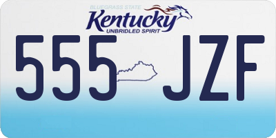 KY license plate 555JZF