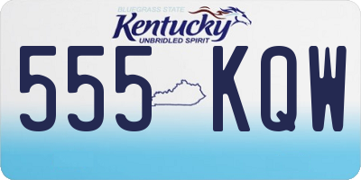 KY license plate 555KQW