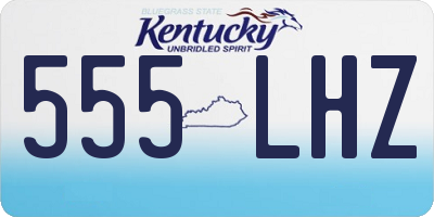 KY license plate 555LHZ