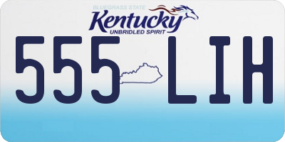 KY license plate 555LIH