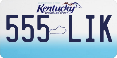 KY license plate 555LIK