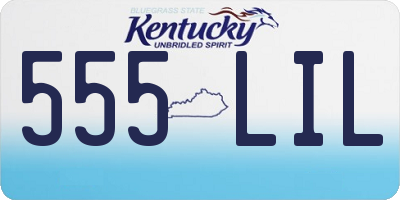 KY license plate 555LIL