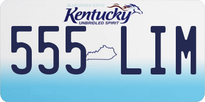 KY license plate 555LIM