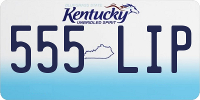 KY license plate 555LIP